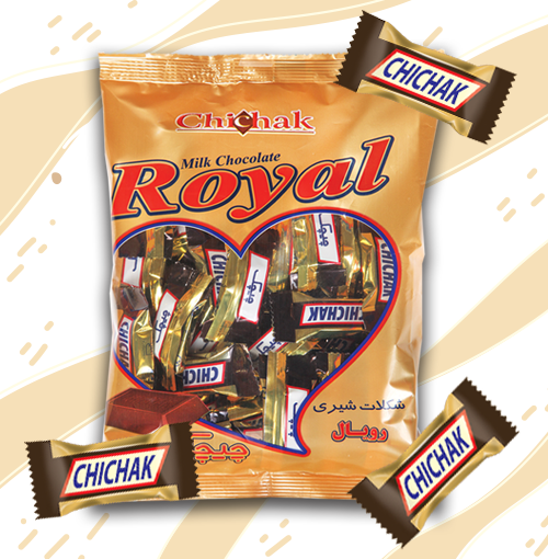 شکلات شیری پاکتی متوسط